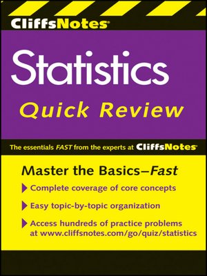 cover image of CliffsNotes Statistics Quick Review
